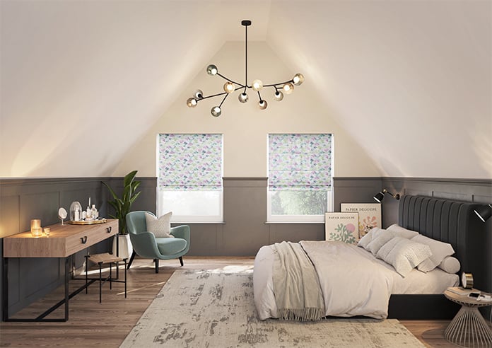 Palm Beach Faux Silk, Fantasy - Motorised Roman Blind - Image 8